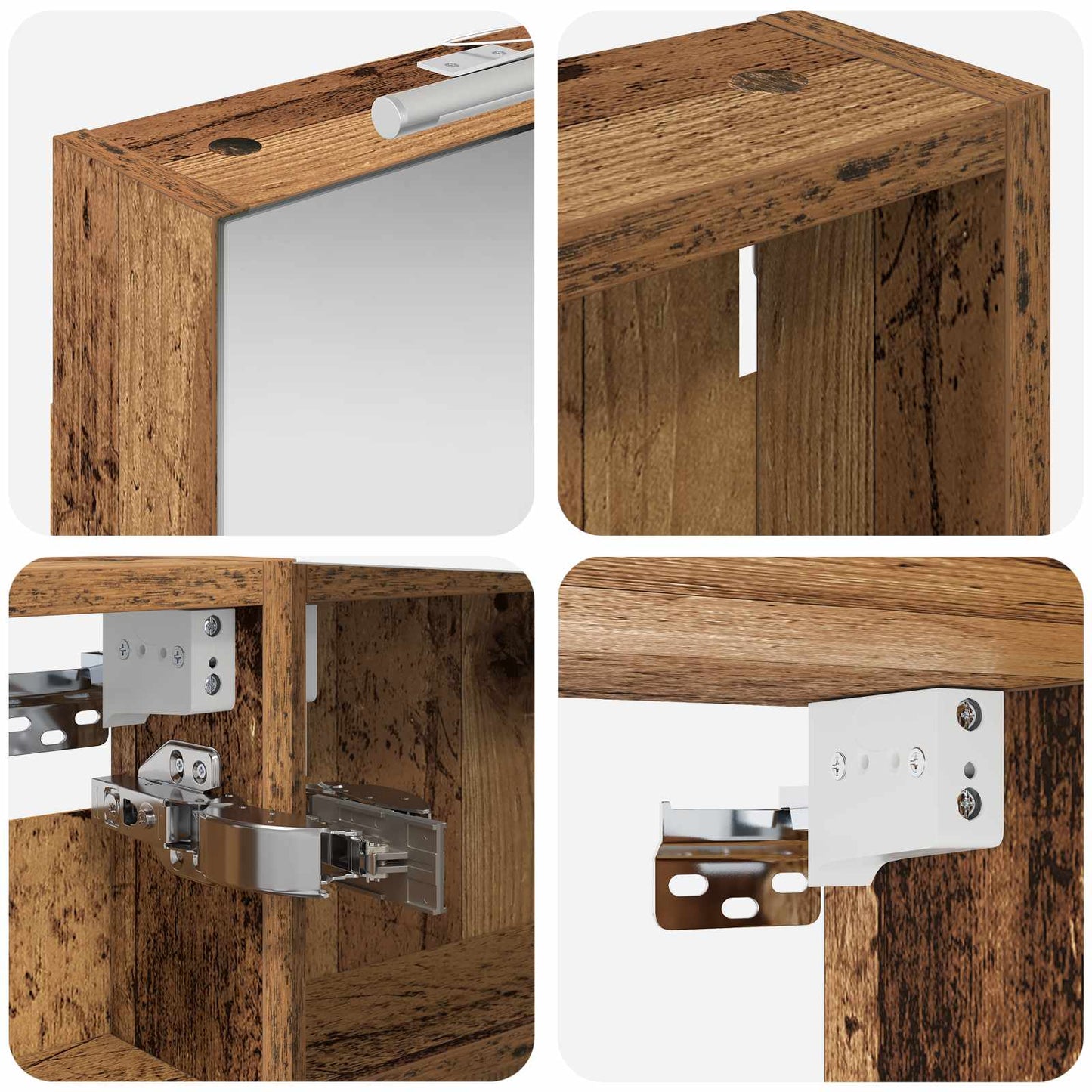 Bathroom Cabinet Set 3 pcs 110 x 10.5 x 60.5 cm Engineered wood