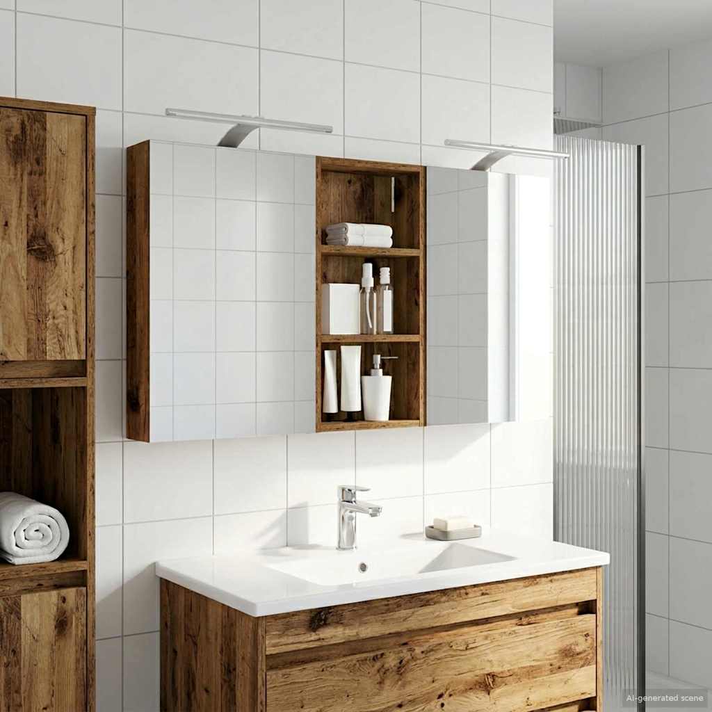 Bathroom Cabinet Set 3 pcs 110 x 10.5 x 60.5 cm Engineered wood