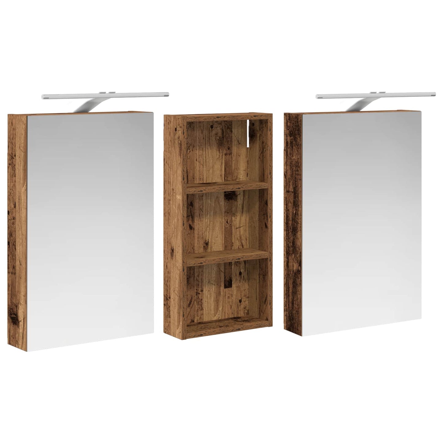 Bathroom Cabinet Set 3 pcs 110 x 10.5 x 60.5 cm Engineered wood
