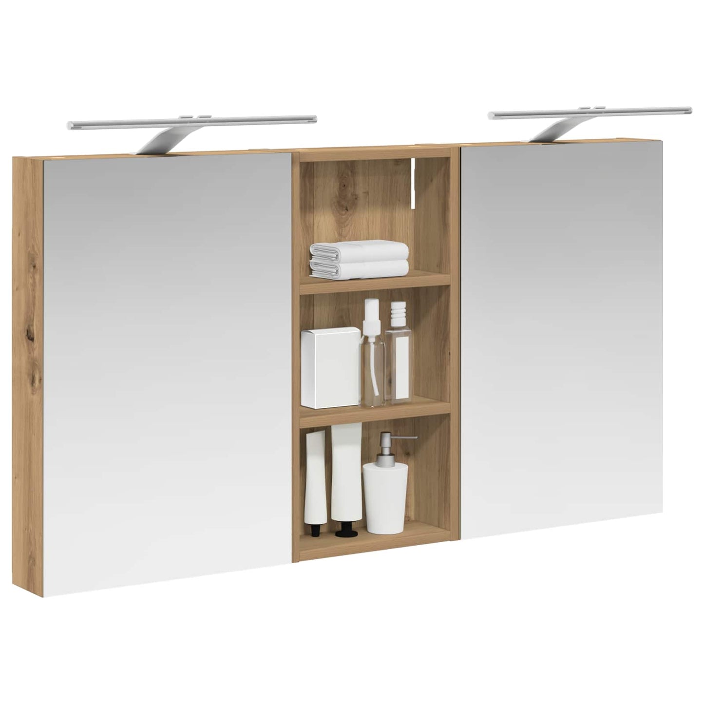 Bathroom Cabinet Set 3 pcs 110 x 10.5 x 60.5 cm Engineered wood