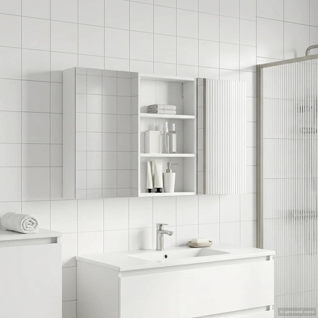 Bathroom Cabinet Set 3 pcs 120 x 10.5 x 60.5 cm Engineered wood