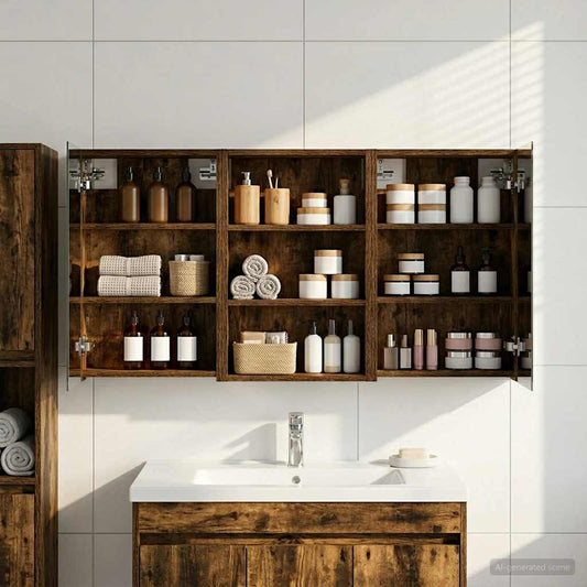 Bathroom Cabinet Set 3 pcs 120 x 10.5 x 60.5 cm Engineered wood