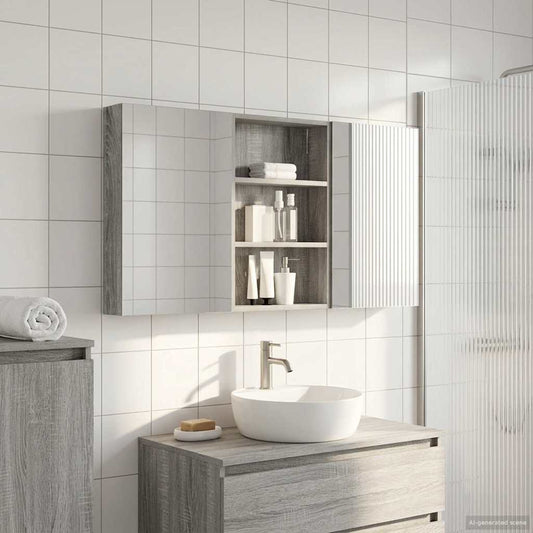 Bathroom Cabinet Set 3 pcs 120 x 10.5 x 60.5 cm Engineered wood