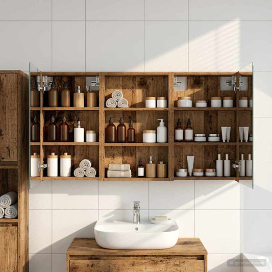 Bathroom Cabinet Set 3 pcs 120 x 10.5 x 60.5 cm Engineered wood