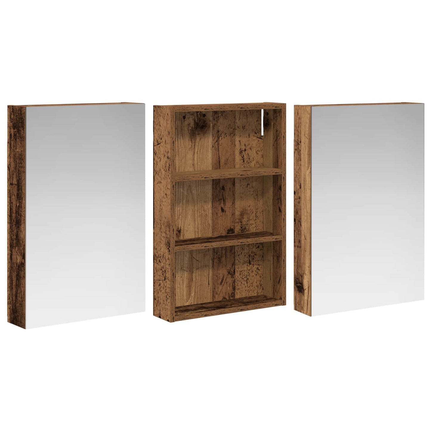 Bathroom Cabinet Set 3 pcs 120 x 10.5 x 60.5 cm Engineered wood