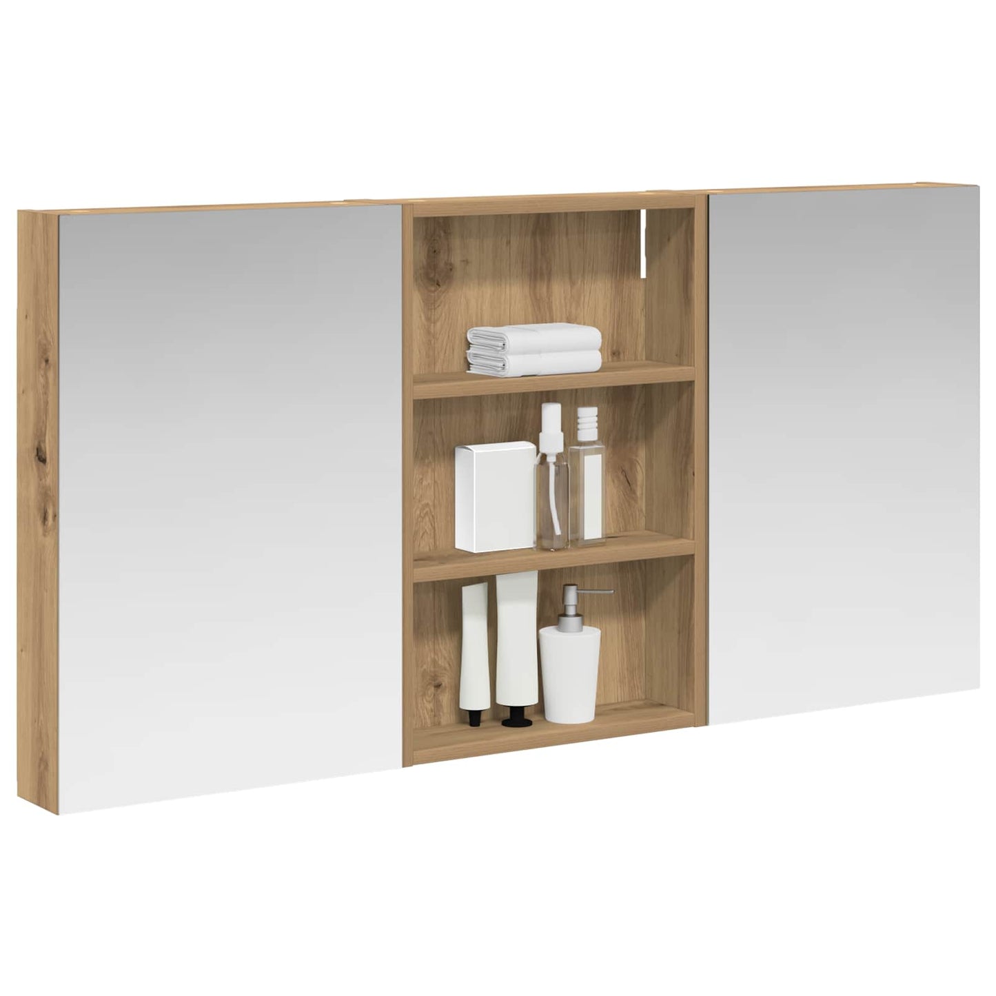 Bathroom Cabinet Set 3 pcs 120 x 10.5 x 60.5 cm Engineered wood