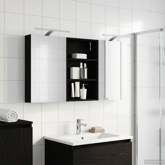 Bathroom Cabinet Set 3 pcs 120 x 10.5 x 60.5 cm Engineered wood