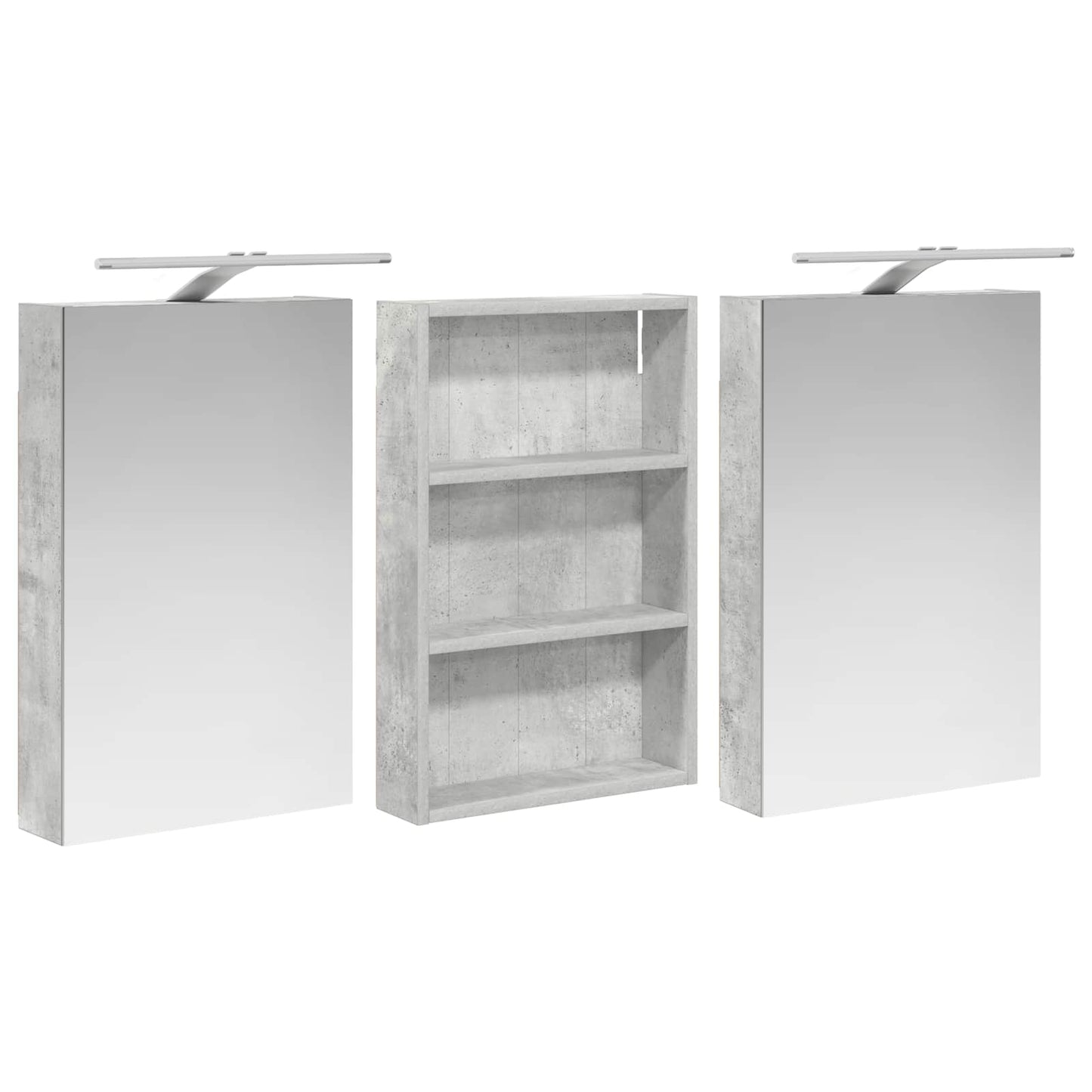 Bathroom Cabinet Set 3 pcs 120 x 10.5 x 60.5 cm Engineered wood