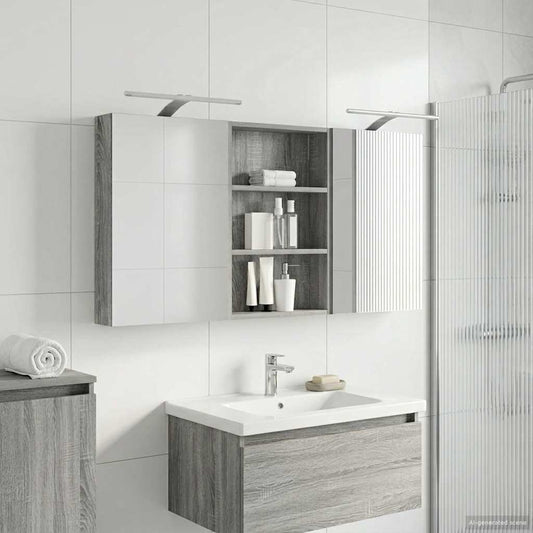 Bathroom Cabinet Set 3 pcs 120 x 10.5 x 60.5 cm Engineered wood