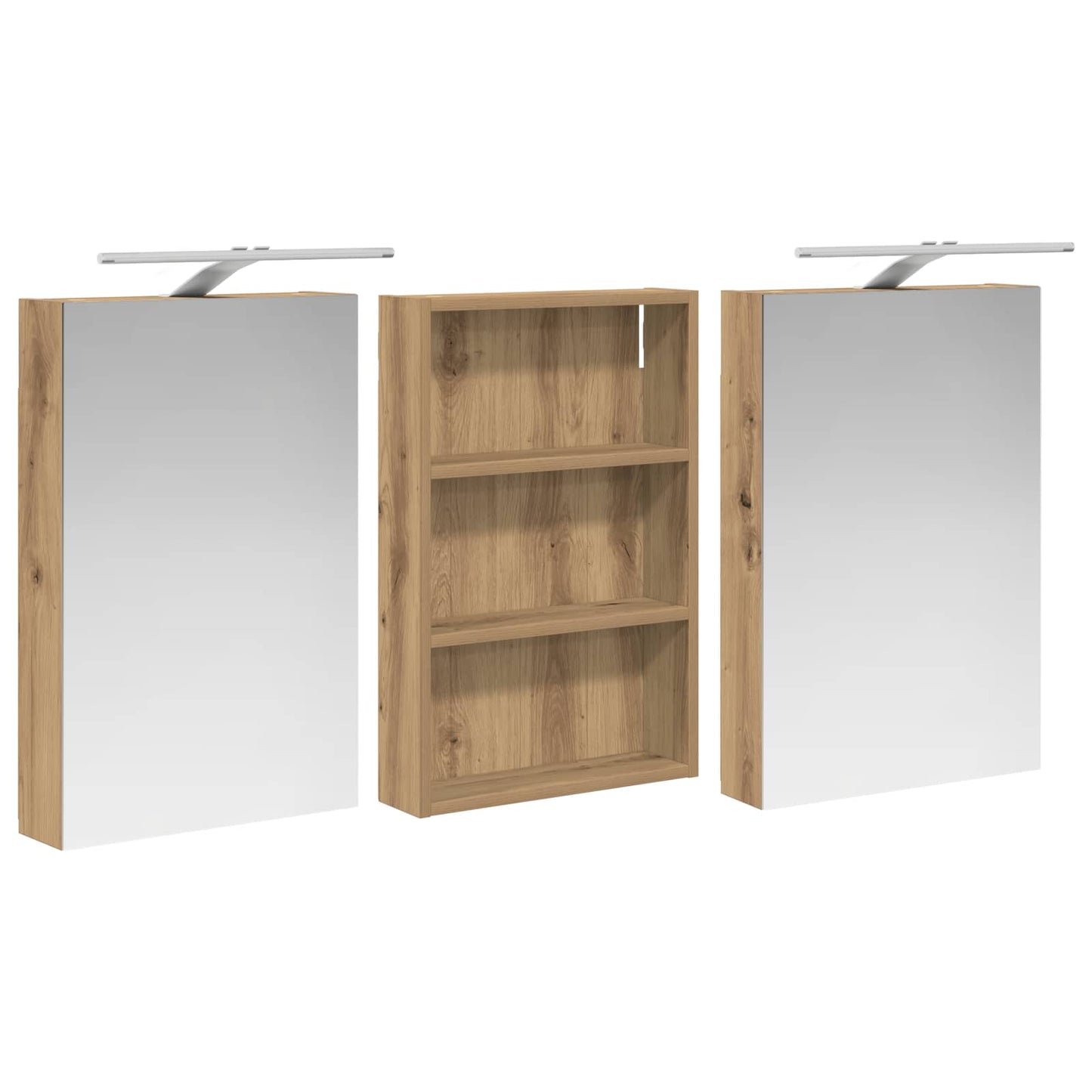 Bathroom Cabinet Set 3 pcs 120 x 10.5 x 60.5 cm Engineered wood