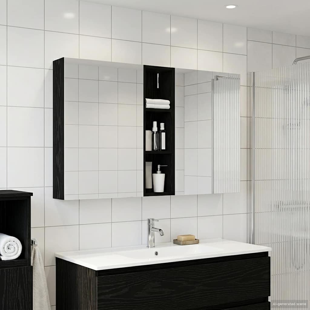 Bathroom Cabinet Set 3 pcs 120 x 14.5 x 70 cm Engineered wood