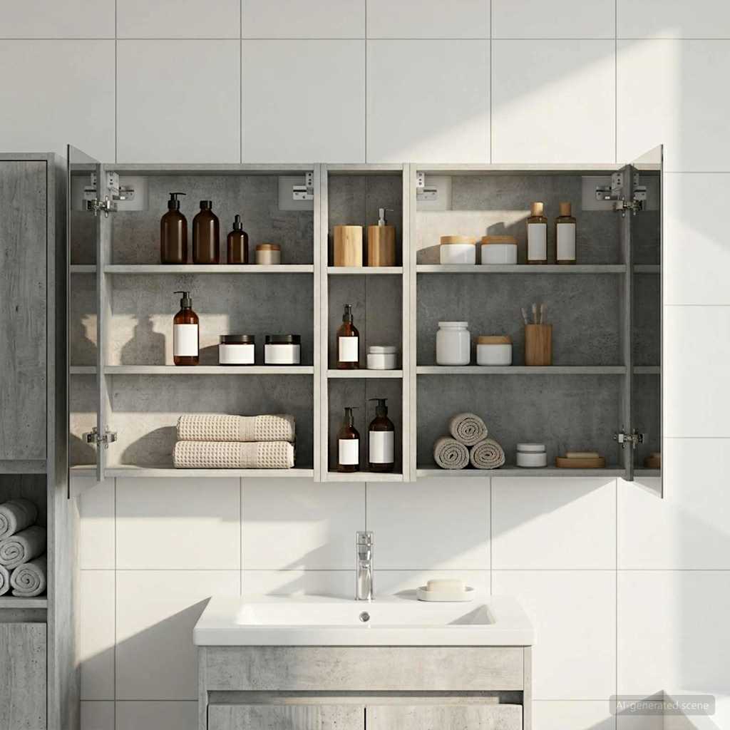 Bathroom Cabinet Set 3 pcs 120 x 14.5 x 70 cm Engineered wood