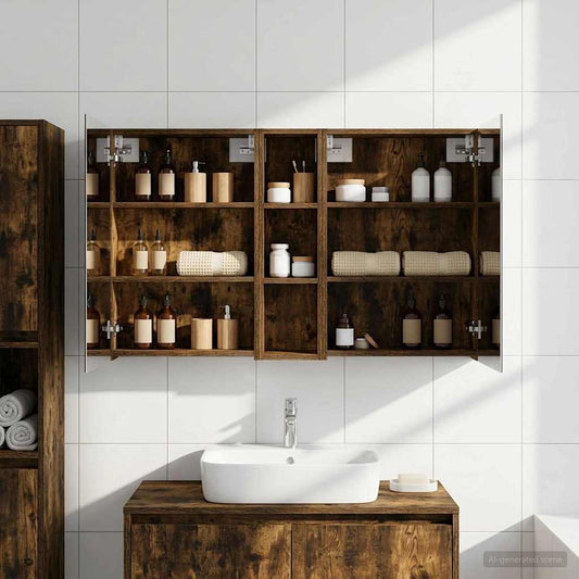 Bathroom Cabinet Set 3 pcs 120 x 14.5 x 70 cm Engineered wood