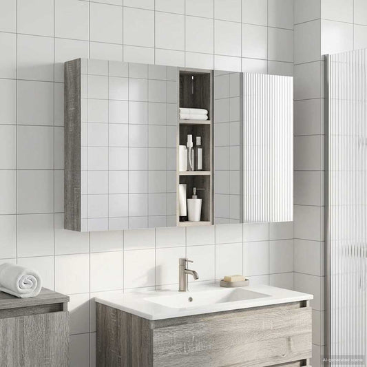 Bathroom Cabinet Set 3 pcs 120 x 14.5 x 70 cm Engineered wood