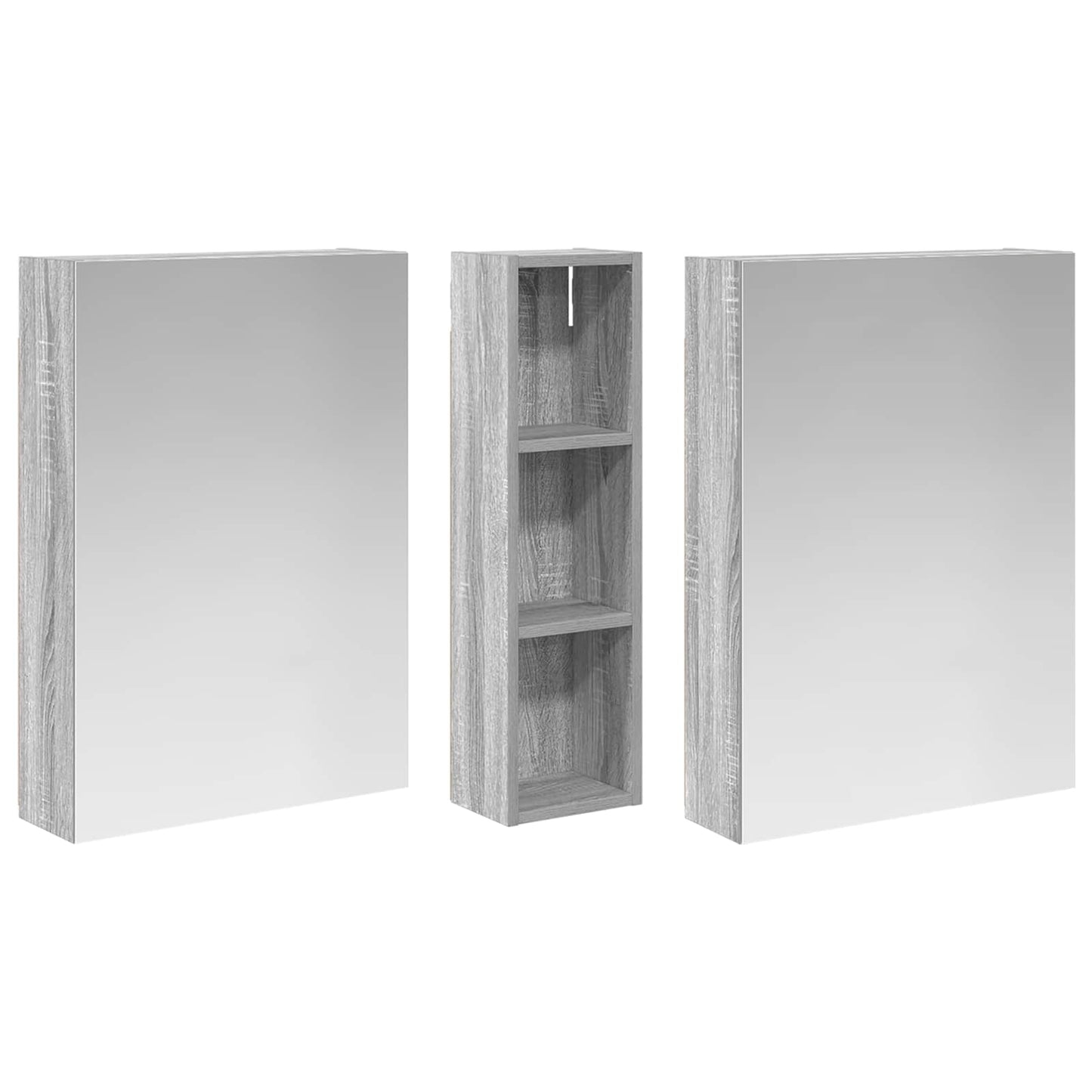 Bathroom Cabinet Set 3 pcs 120 x 14.5 x 70 cm Engineered wood