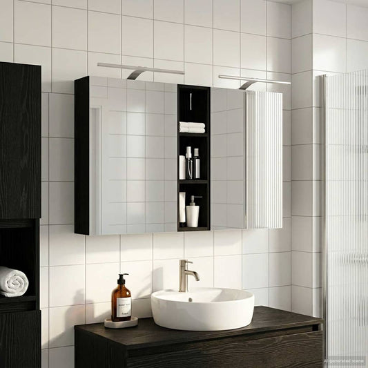 Bathroom Cabinet Set 3 pcs 120 x 14.5 x 70 cm Engineered wood
