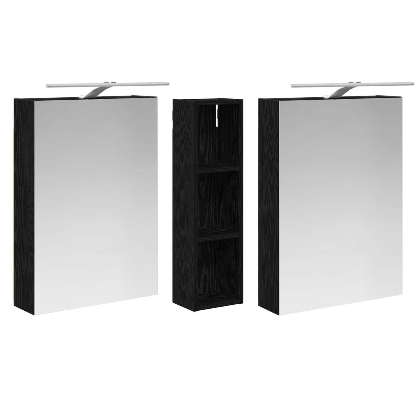 Bathroom Cabinet Set 3 pcs 120 x 14.5 x 70 cm Engineered wood