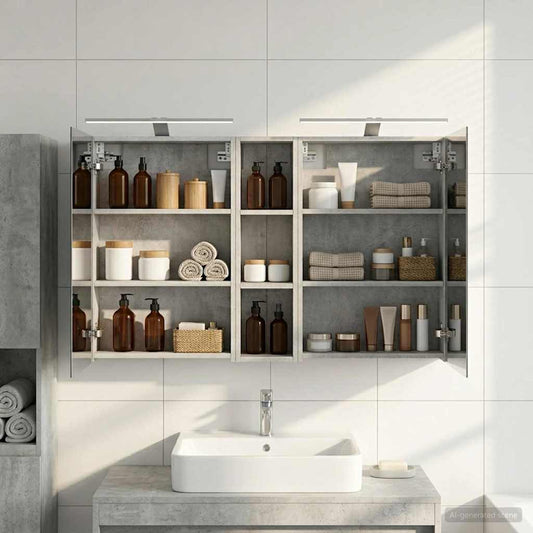 Bathroom Cabinet Set 3 pcs 120 x 14.5 x 70 cm Engineered wood