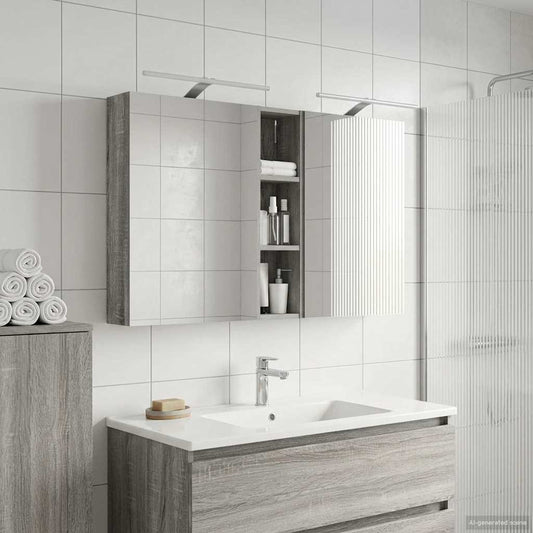 Bathroom Cabinet Set 3 pcs 120 x 14.5 x 70 cm Engineered wood