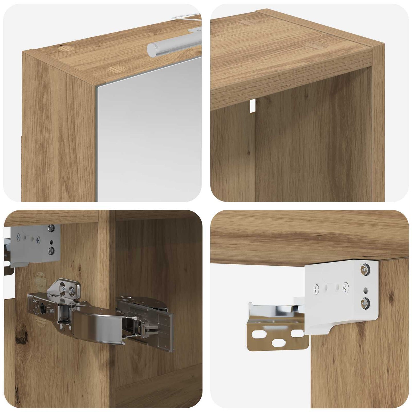 Bathroom Cabinet Set 3 pcs 120 x 14.5 x 70 cm Engineered wood