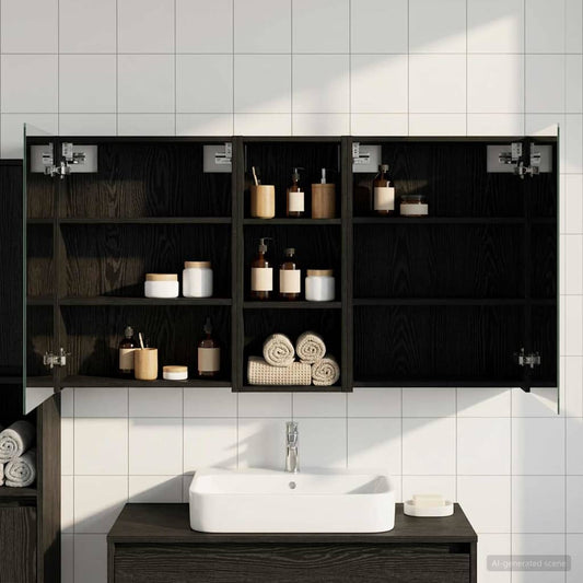 Bathroom Cabinet Set 3 pcs 130 x 14.5 x 70 cm Engineered wood