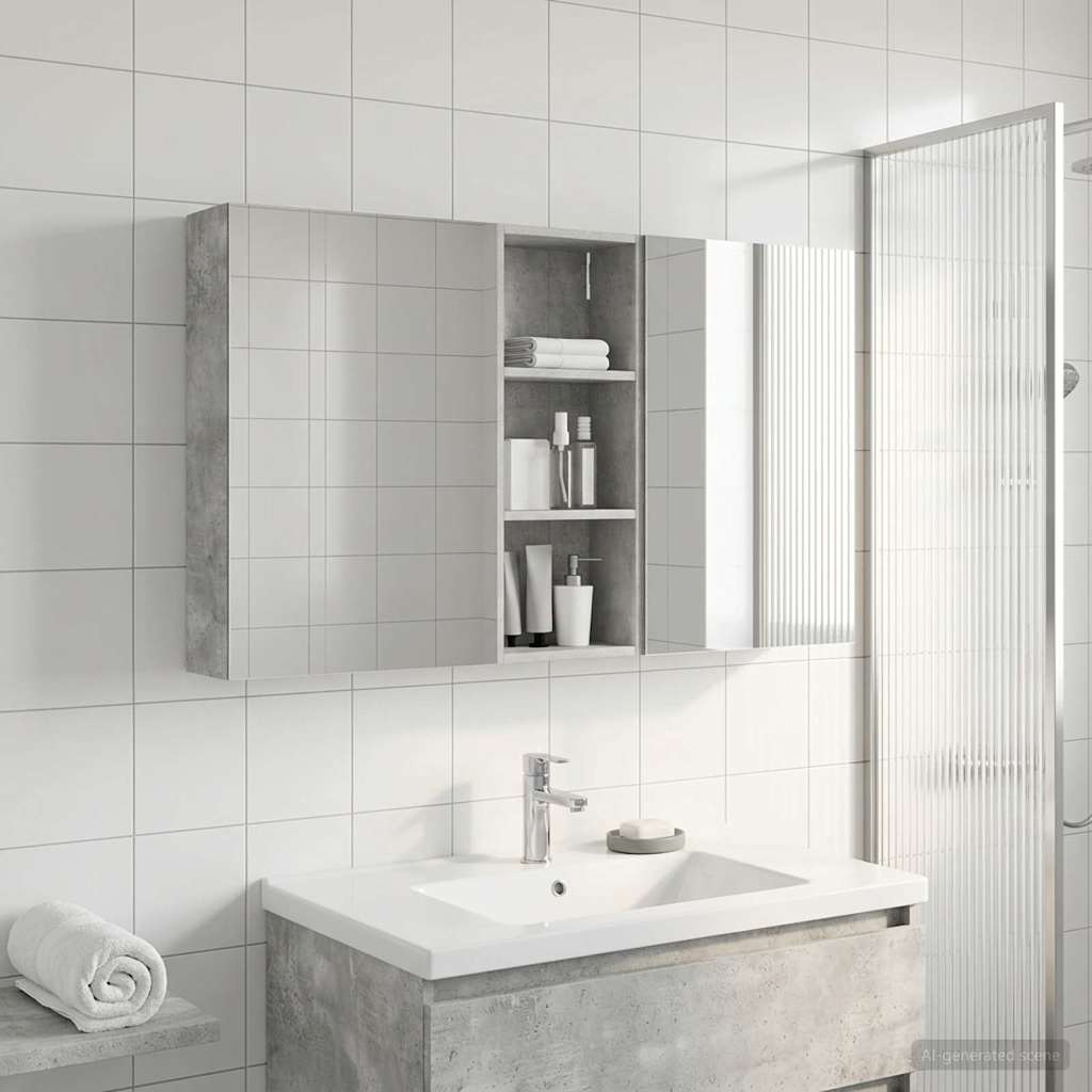 Bathroom Cabinet Set 3 pcs 130 x 14.5 x 70 cm Engineered wood