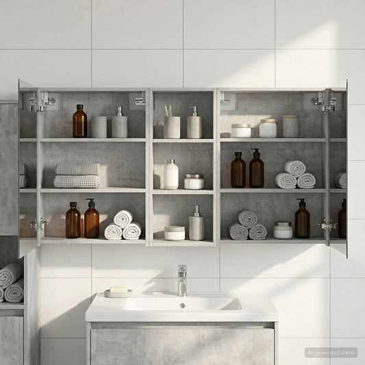 Bathroom Cabinet Set 3 pcs 130 x 14.5 x 70 cm Engineered wood