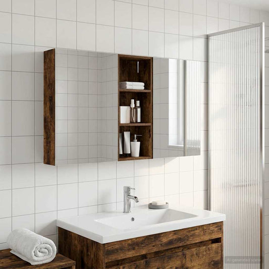Bathroom Cabinet Set 3 pcs 130 x 14.5 x 70 cm Engineered wood