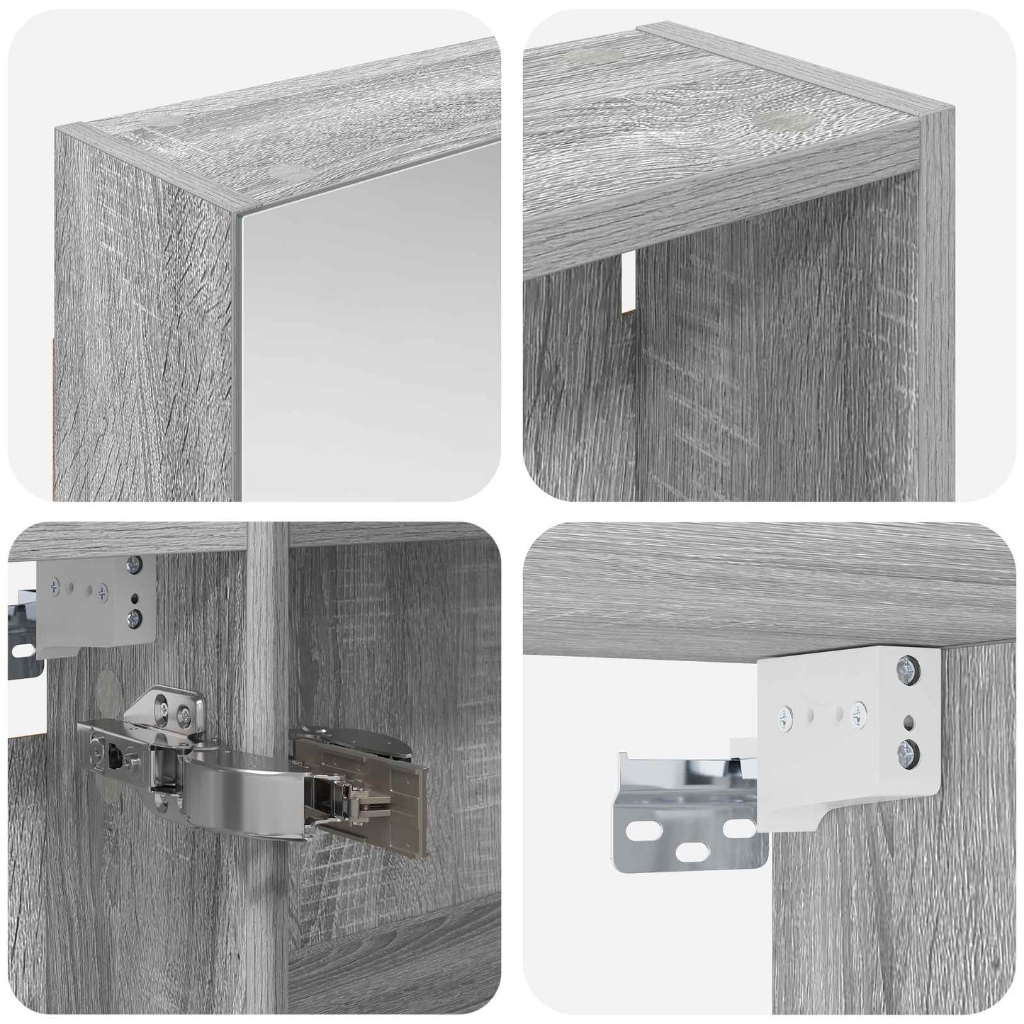 Bathroom Cabinet Set 3 pcs 130 x 14.5 x 70 cm Engineered wood