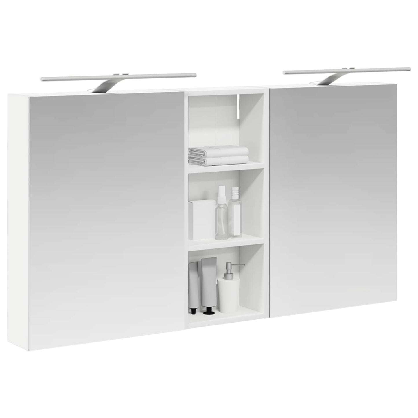 Bathroom Cabinet Set 3 pcs 130 x 14.5 x 70 cm Engineered wood