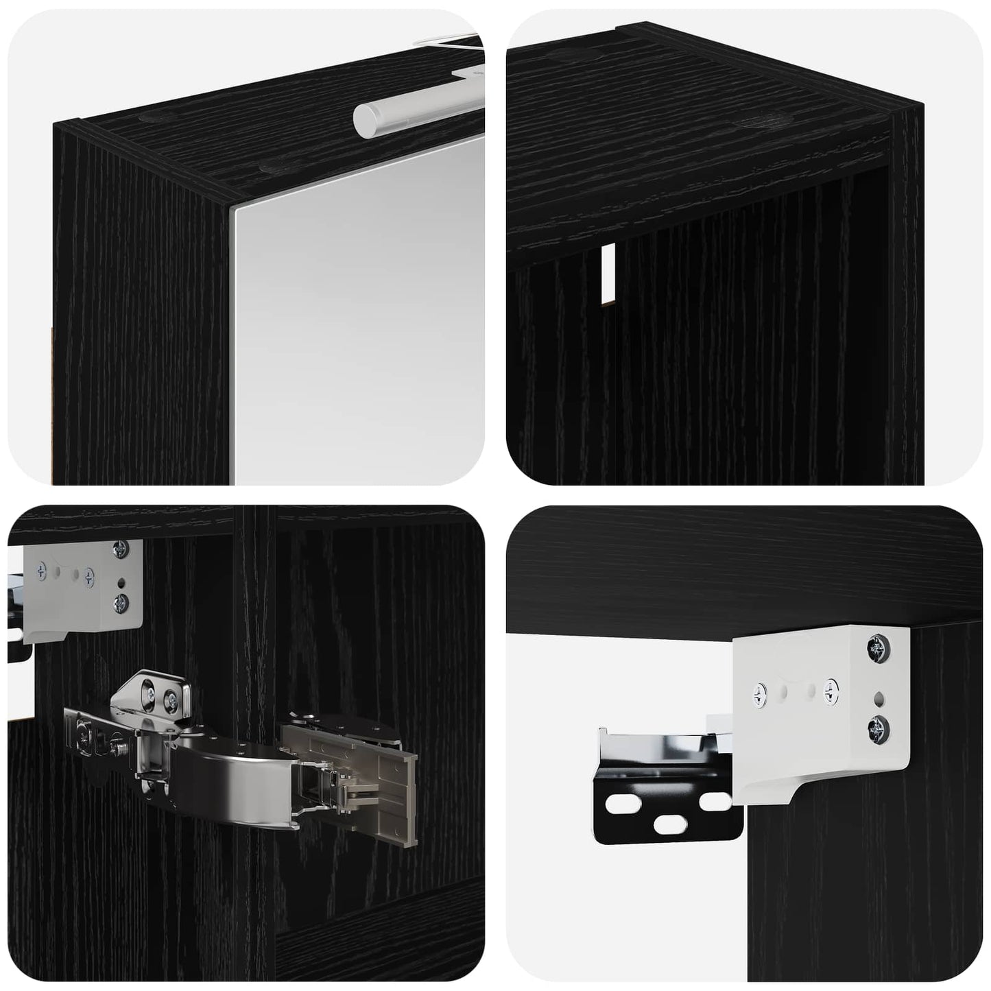 Bathroom Cabinet Set 3 pcs 130 x 14.5 x 70 cm Engineered wood