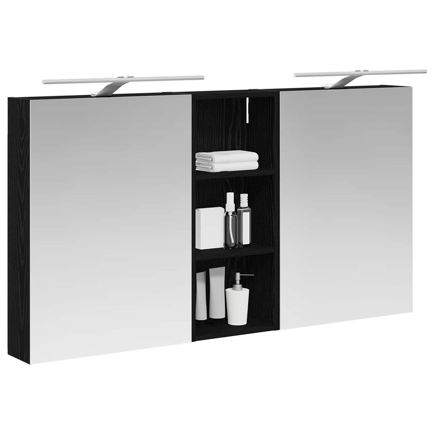 Bathroom Cabinet Set 3 pcs 130 x 14.5 x 70 cm Engineered wood