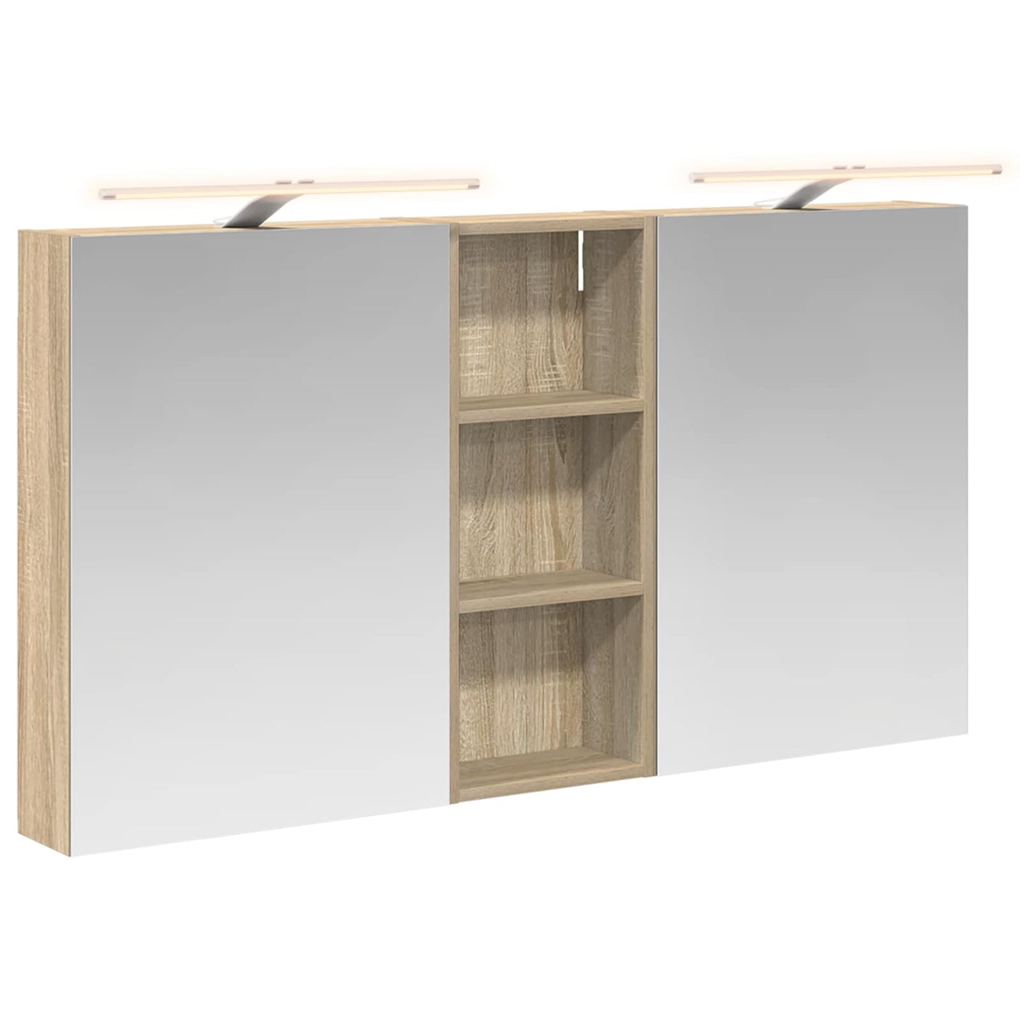 Bathroom Cabinet Set 3 pcs 130 x 14.5 x 70 cm Engineered wood