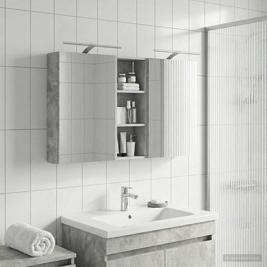 Bathroom Cabinet Set 3 pcs 130 x 14.5 x 70 cm Engineered wood