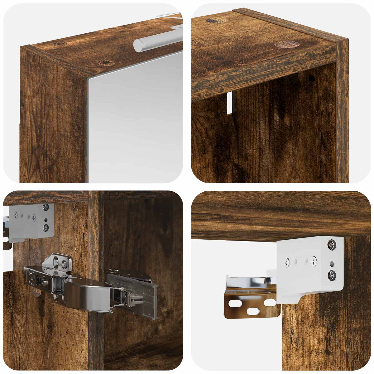 Bathroom Cabinet Set 3 pcs 130 x 14.5 x 70 cm Engineered wood
