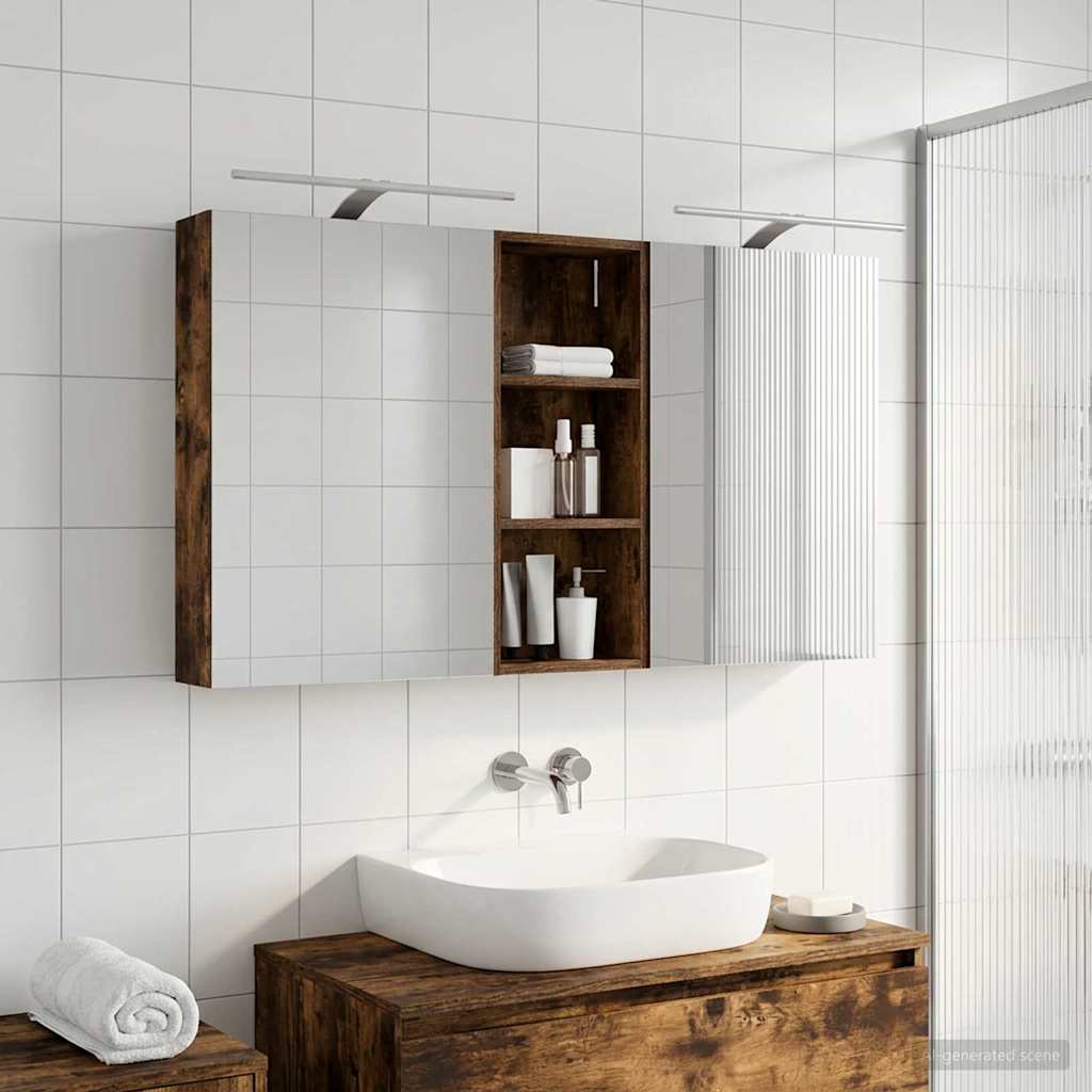 Bathroom Cabinet Set 3 pcs 130 x 14.5 x 70 cm Engineered wood
