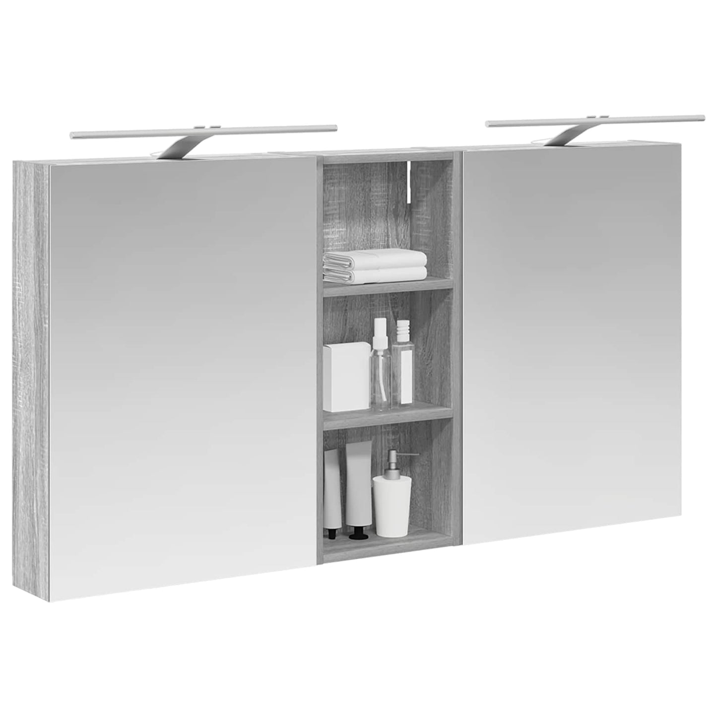 Bathroom Cabinet Set 3 pcs 130 x 14.5 x 70 cm Engineered wood