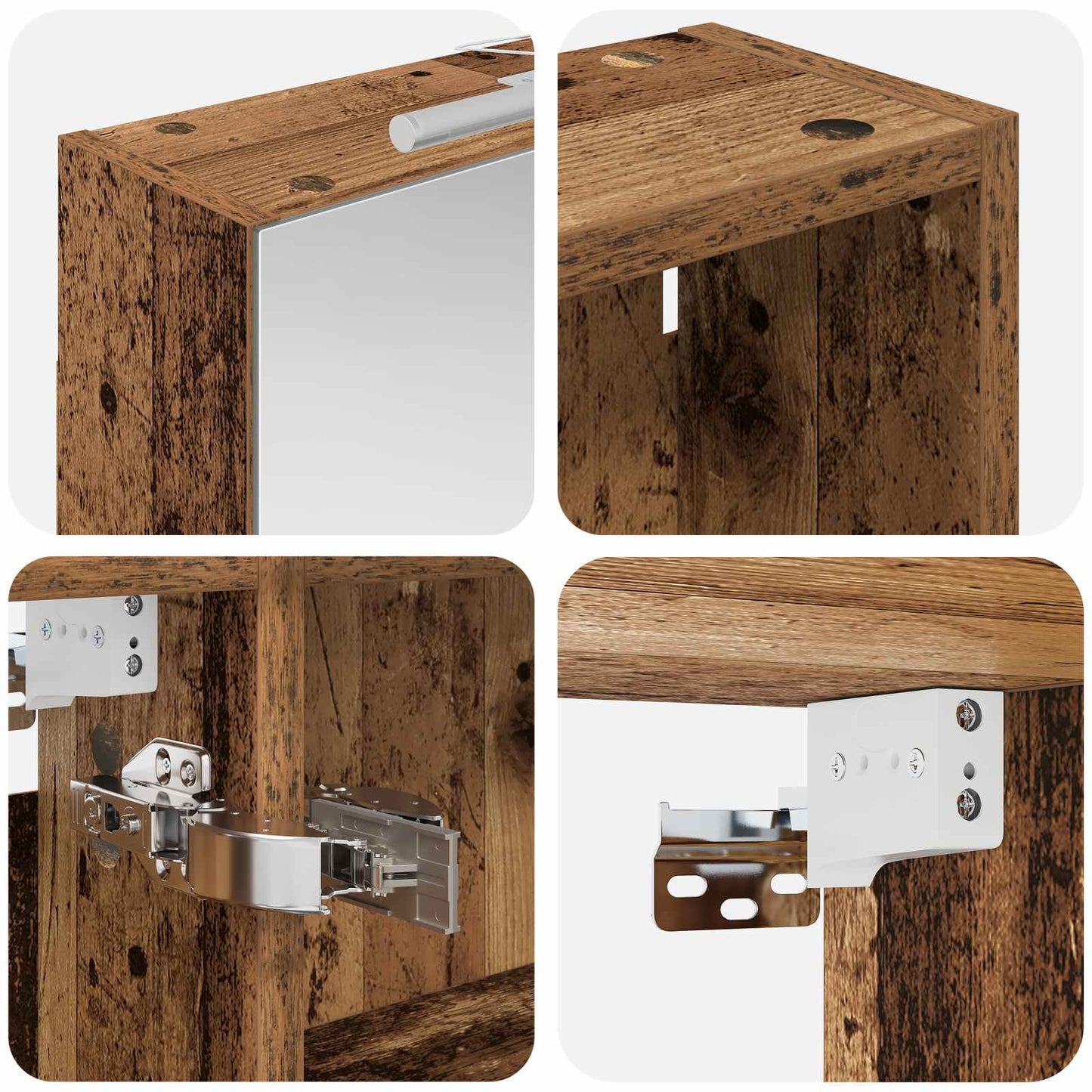 Bathroom Cabinet Set 3 pcs 130 x 14.5 x 70 cm Engineered wood