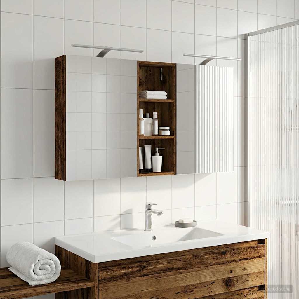 Bathroom Cabinet Set 3 pcs 130 x 14.5 x 70 cm Engineered wood
