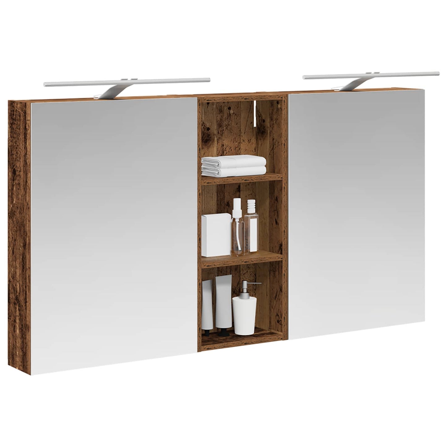 Bathroom Cabinet Set 3 pcs 130 x 14.5 x 70 cm Engineered wood