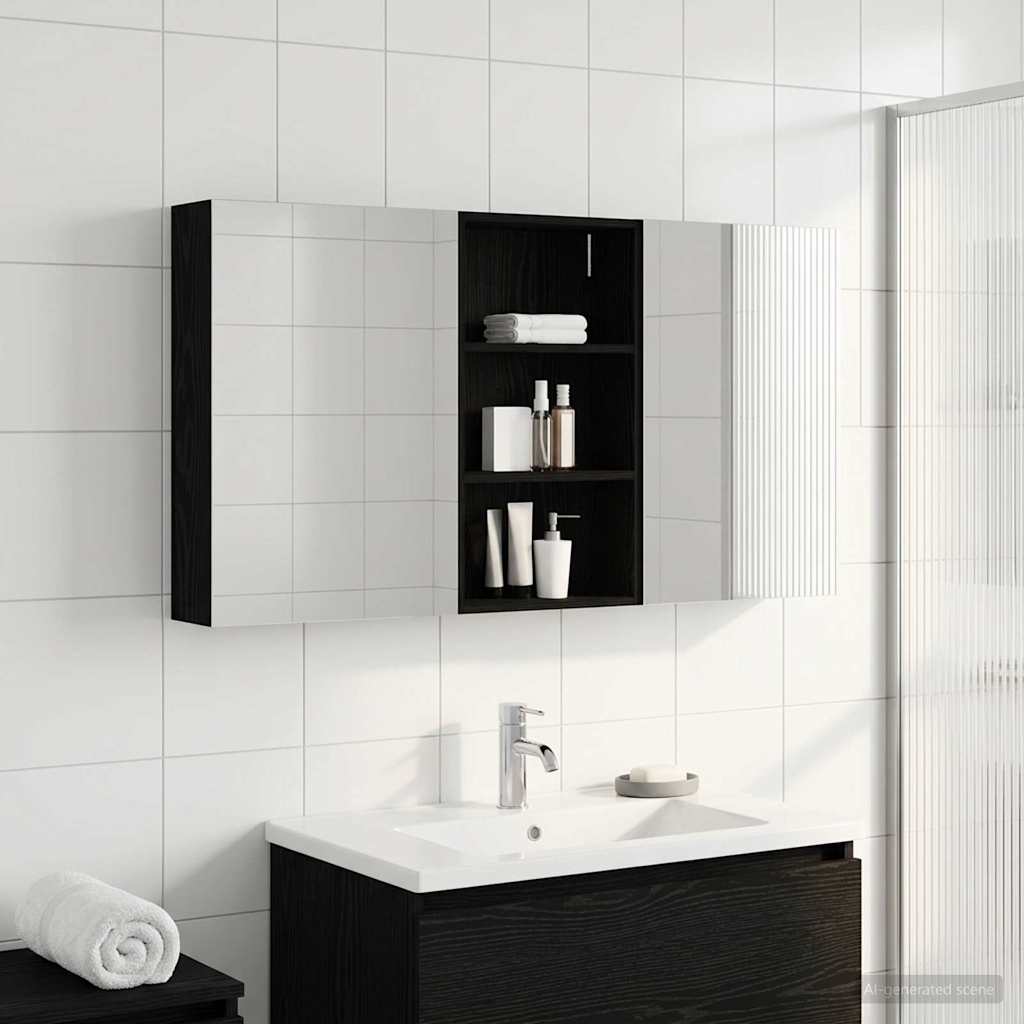 Bathroom Cabinet Set 3 pcs 140 x 14.5 x 70 cm Engineered wood