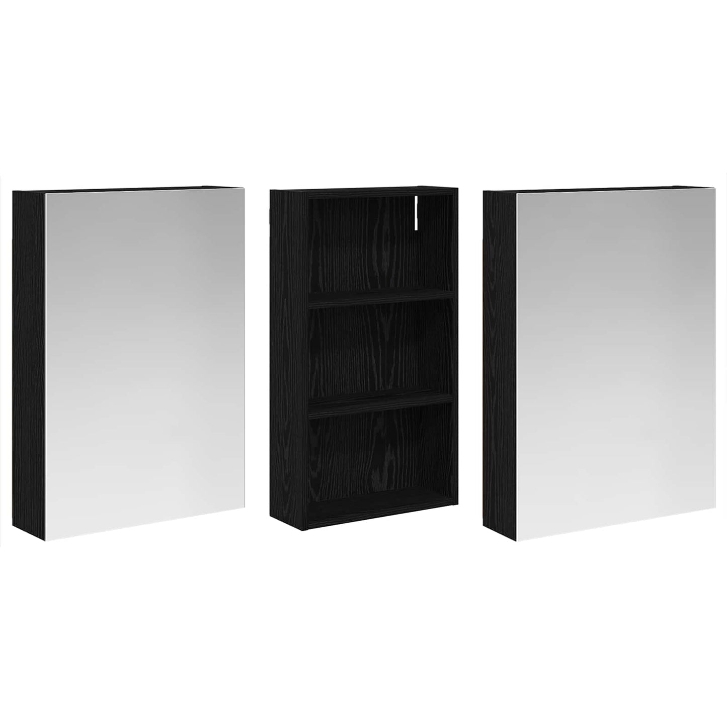 Bathroom Cabinet Set 3 pcs 140 x 14.5 x 70 cm Engineered wood