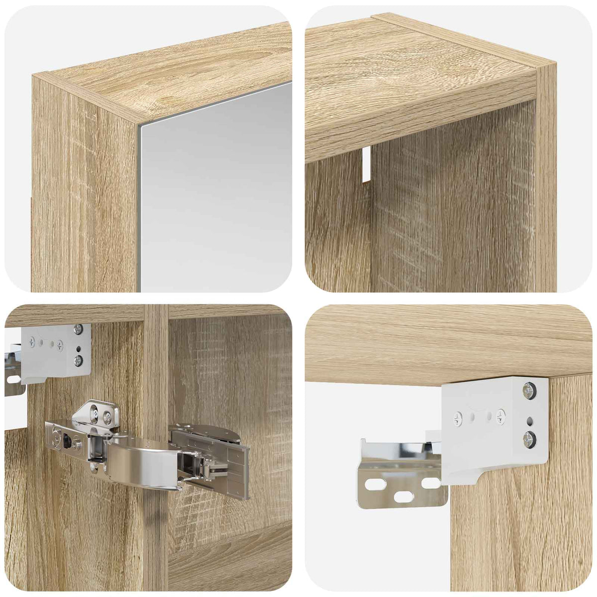 Bathroom Cabinet Set 3 pcs 140 x 14.5 x 70 cm Engineered wood