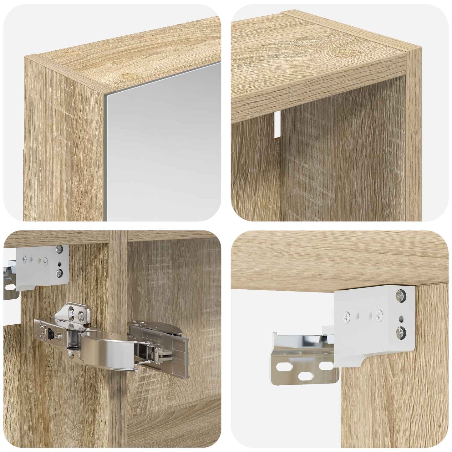 Bathroom Cabinet Set 3 pcs 140 x 14.5 x 70 cm Engineered wood