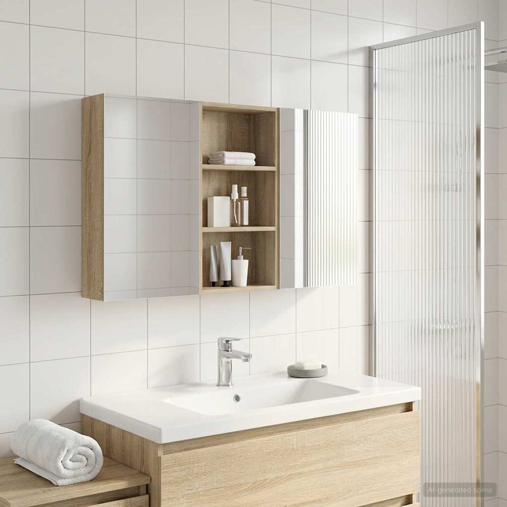 Bathroom Cabinet Set 3 pcs 140 x 14.5 x 70 cm Engineered wood