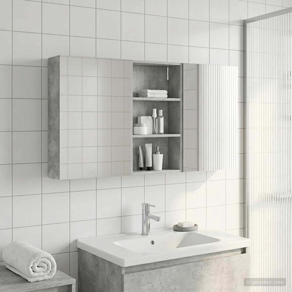 Bathroom Cabinet Set 3 pcs 140 x 14.5 x 70 cm Engineered wood