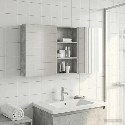 Bathroom Cabinet Set 3 pcs 140 x 14.5 x 70 cm Engineered wood