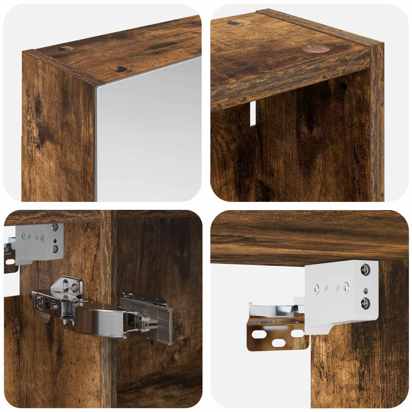 Bathroom Cabinet Set 3 pcs 140 x 14.5 x 70 cm Engineered wood