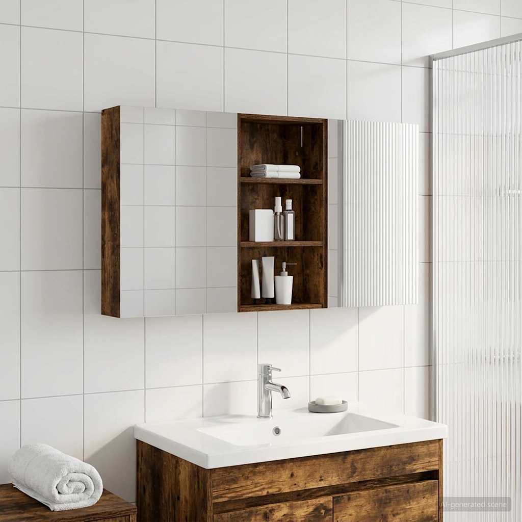 Bathroom Cabinet Set 3 pcs 140 x 14.5 x 70 cm Engineered wood