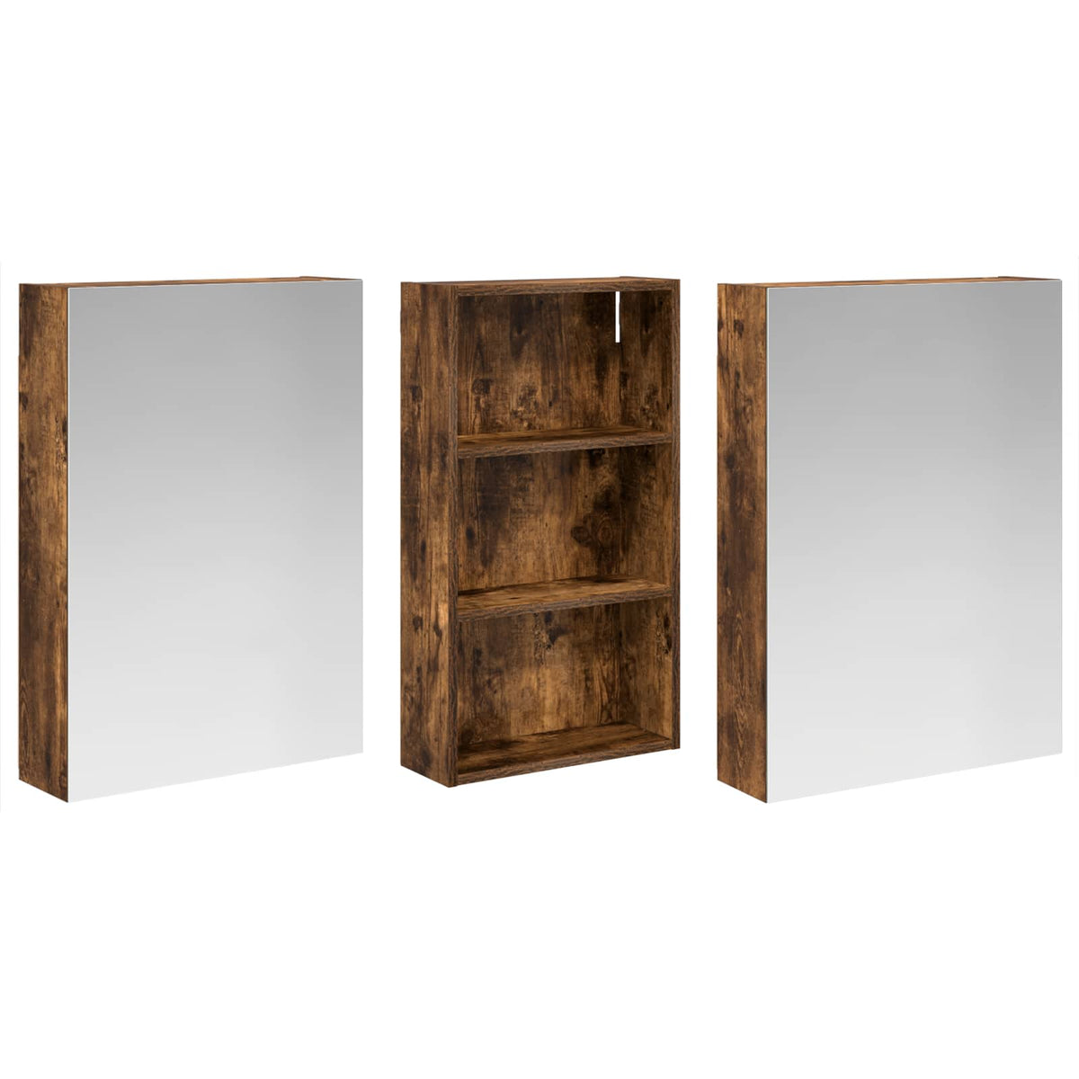 Bathroom Cabinet Set 3 pcs 140 x 14.5 x 70 cm Engineered wood